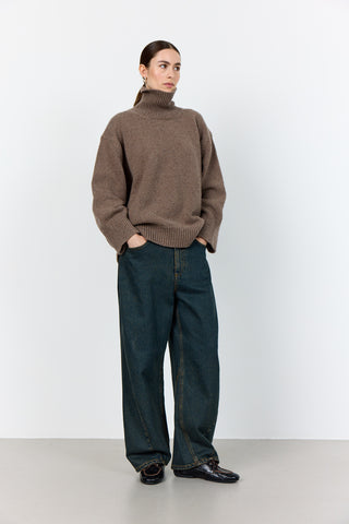 LR-PERLE 3 Pullover Lys brun
