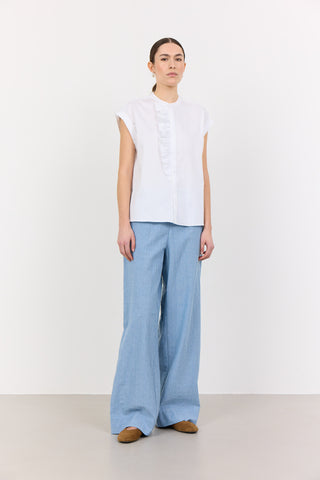 LR-ISLA SOLID 122 Bluse Hvid