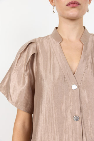 LR-OLGINE 1 Bluse Lys brun