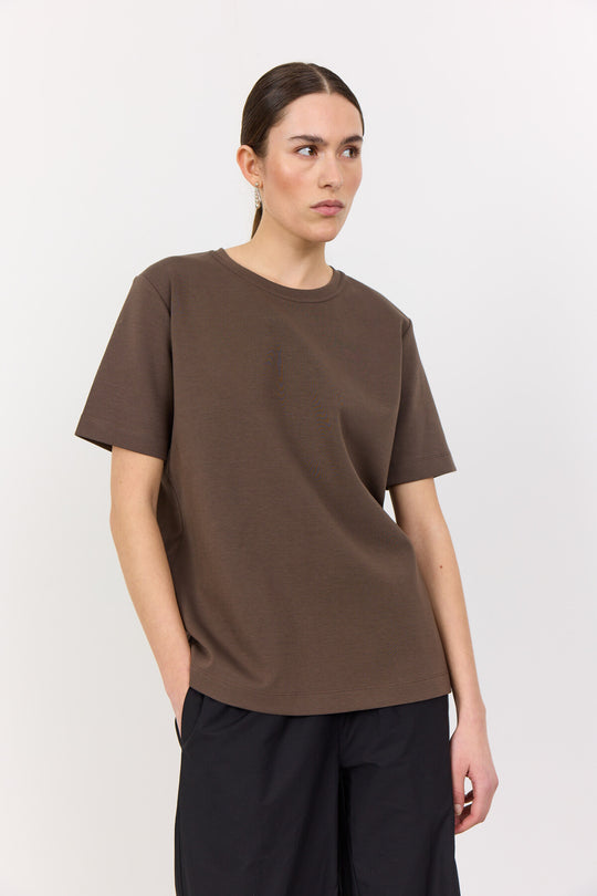 LR-KIS 1 T-shirt Mørk brun