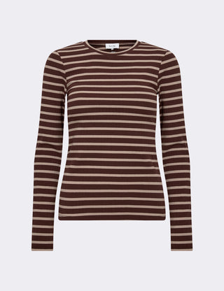 LR-NEDDIE 2 T-shirt Mørk brun