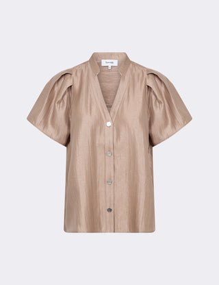 LR-OLGINE 1 Bluse Lys brun