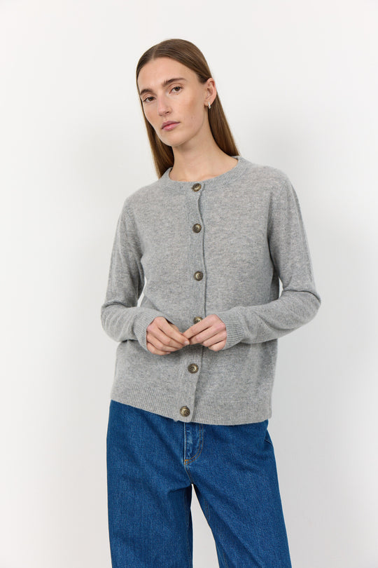 LR-ELOISE 1 Cardigan Lys grå