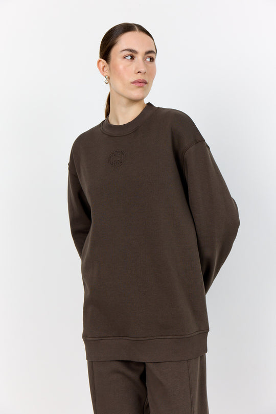 LR-NUKA 12 Sweatshirt Mørk brun