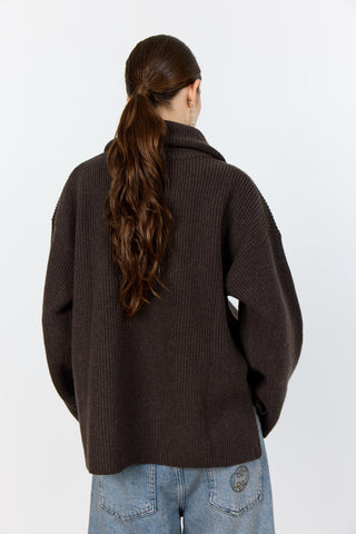 LR-PERLE 10 Pullover Mørk brun
