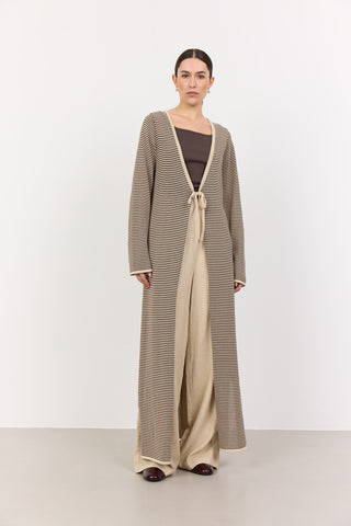 LR-LILY 2 Cardigan Mørk sand