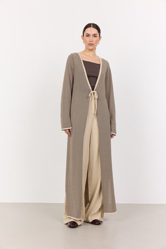 LR-LILY 2 Cardigan Mørk sand