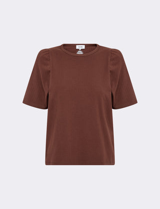 LR-NEDDIE 3 T-shirt Mørk brun