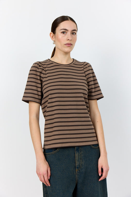 LR-NEDDIE 1 T-shirt Mørk brun