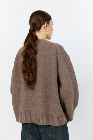 LR-PERLE 1 Pullover Lys brun