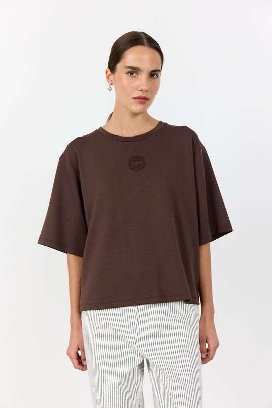 LR-EZRA 11 T-shirt Mørk brun