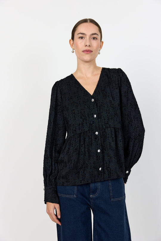 LR-OVETTE 1 Bluse Sort