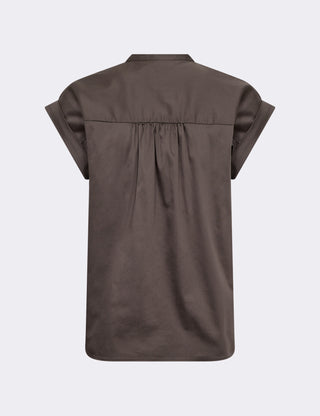 LR-ISLA SOLID 122 Bluse Mørk brun