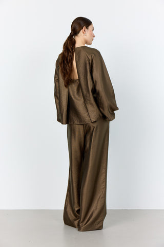 LR-NESSA 2 Bluse Lys brun