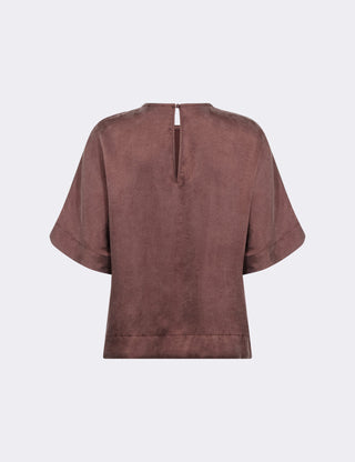 LR-THALIA 2 Bluse Mørk brun