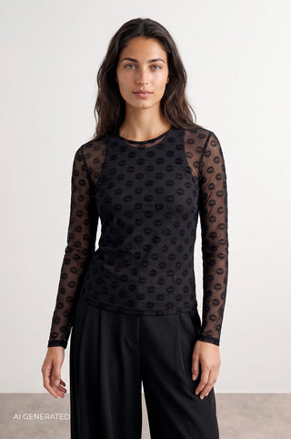 LR-TELA AOP 1 T-shirt Sort