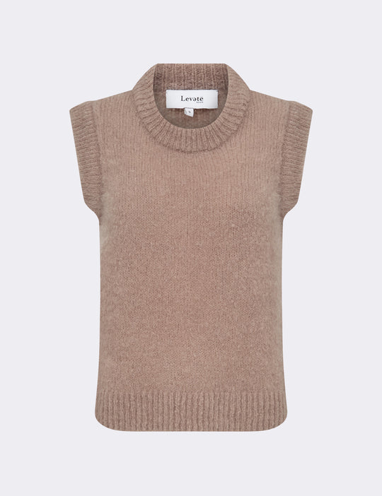 LR-NOREEN 5 Vest Lys brun