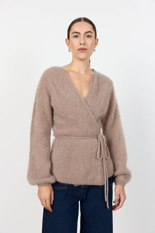 LR-NOREEN 7 Cardigan Lys brun