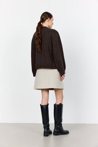 LR-PERLE 9 Cardigan Mørk brun