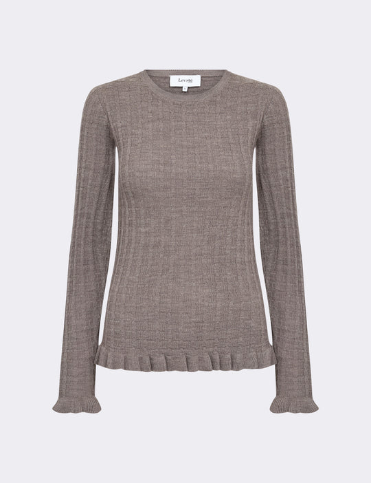 LR-ISMAILA 13 Pullover Lys brun