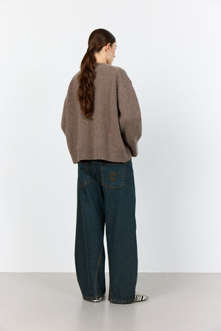 LR-PERLE 1 Pullover Lys brun