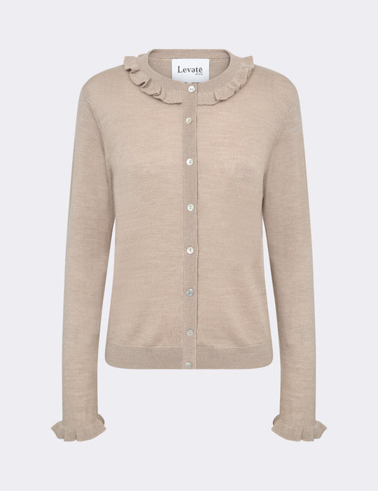 LR-ISMAILA 14 Cardigan Lys brun