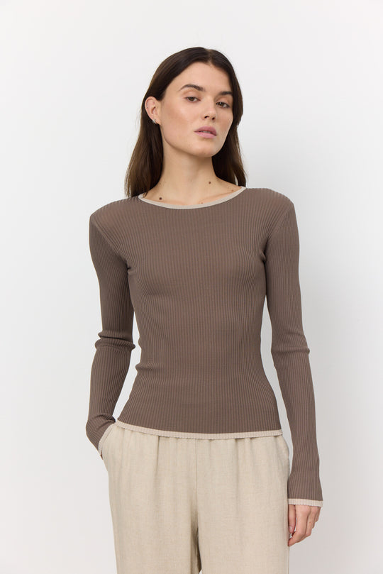 LR-NONA 7 Bluse Brun