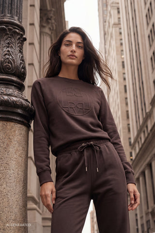 LR-NUKA 11 Sweatshirt Mørk brun
