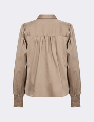 LR-ISLA SOLID 117 Bluse Mørk sand