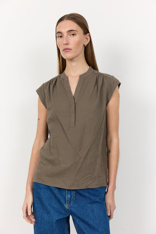 LR-NAJA 19 Bluse Brun
