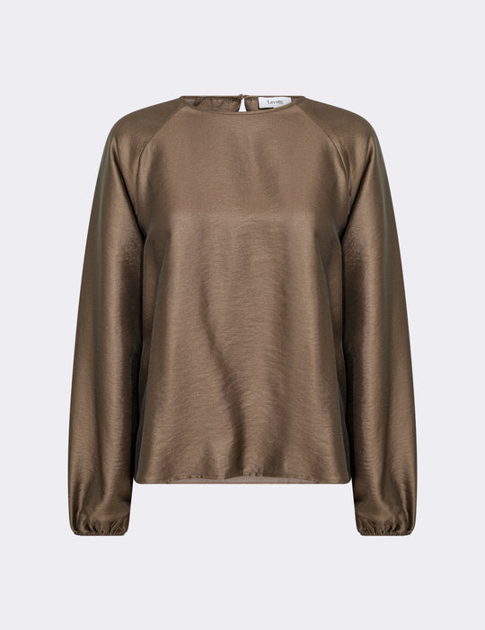 LR-NESSA 2 Bluse Lys brun