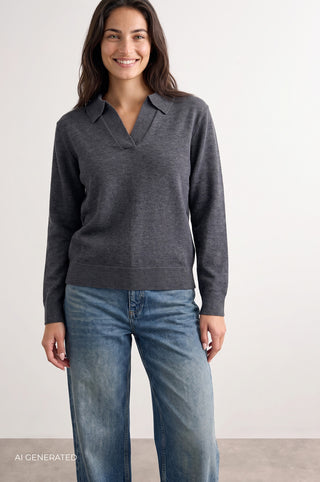 LR-ISMAILA 9 Pullover Mørk grå