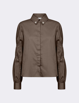 LR-ISLA SOLID 143 Skjorte Mørk brun