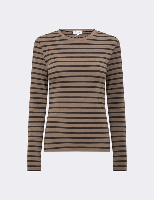 LR-NEDDIE 2 T-shirt Mørk brun