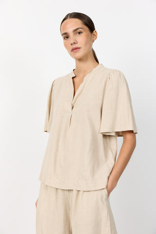 LR-NAJA 32 Bluse Lys sand