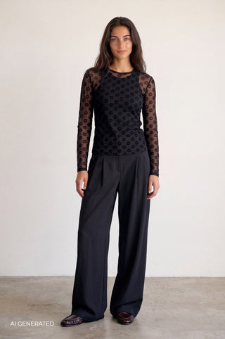 LR-TELA AOP 1 T-shirt Sort
