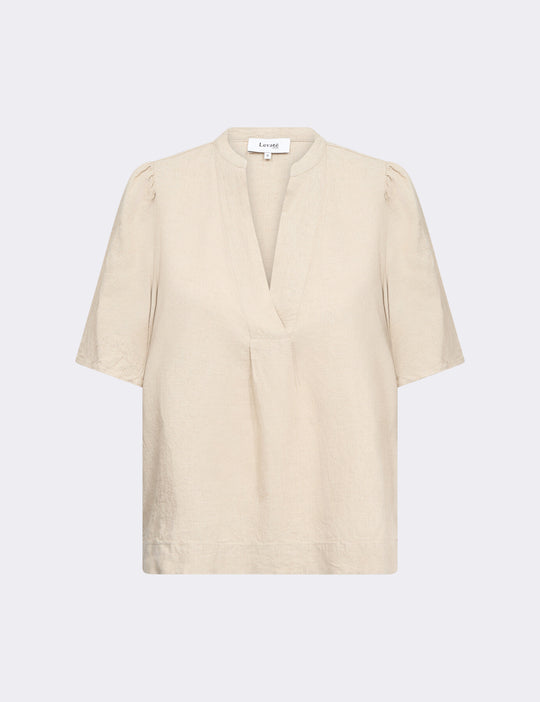 LR-NAJA 32 Bluse Lys sand