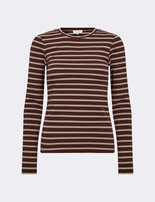 LR-NEDDIE 2 T-shirt Mørk brun