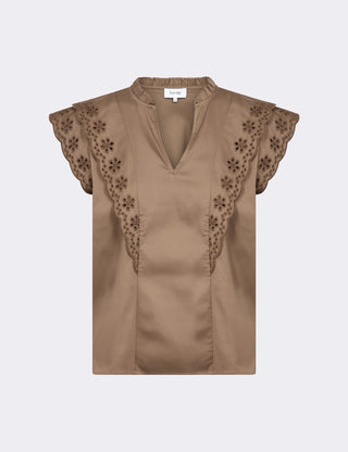 LR-ISLA SOLID 140 Bluse Brun