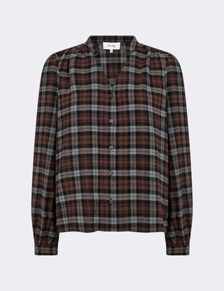 LR-ODANSA 1 Bluse Mørk brun