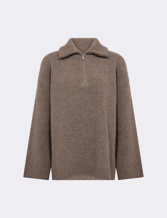 LR-PERLE 10 Pullover Lys brun