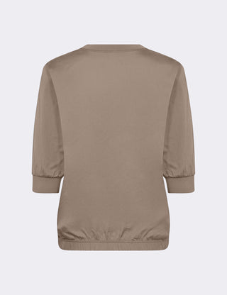 LR-ISLA SOLID 123 Bluse Mørk sand
