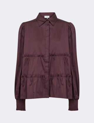 LR-ISLA SOLID 95 Skjorte Bordeaux