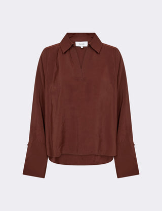 LR-OCTAVIA 1 Bluse Mørk brun