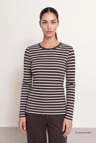 LR-NEDDIE 2 T-shirt Mørk brun