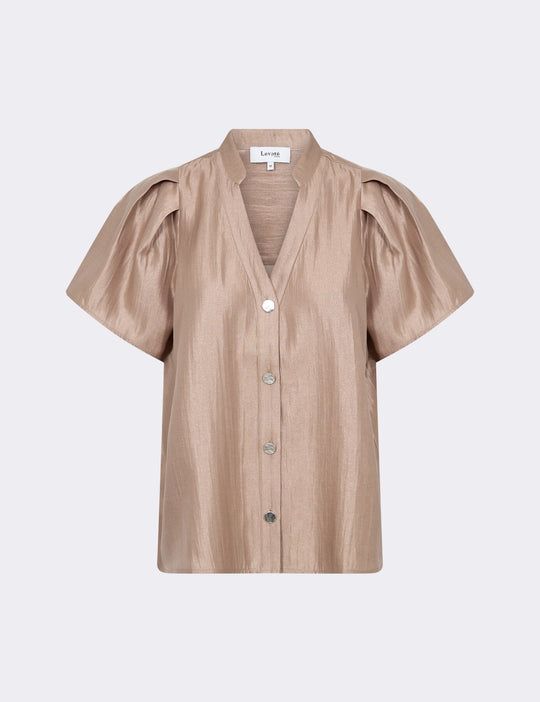 LR-OLGINE 1 Bluse Lys brun