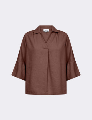 LR-NAJA 53 Bluse Brun
