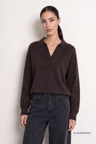 LR-ISMAILA 9 Pullover Mørk brun