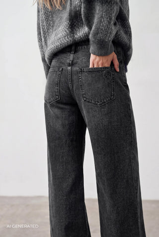BL-AIDE 1 Jeans Mørk grå