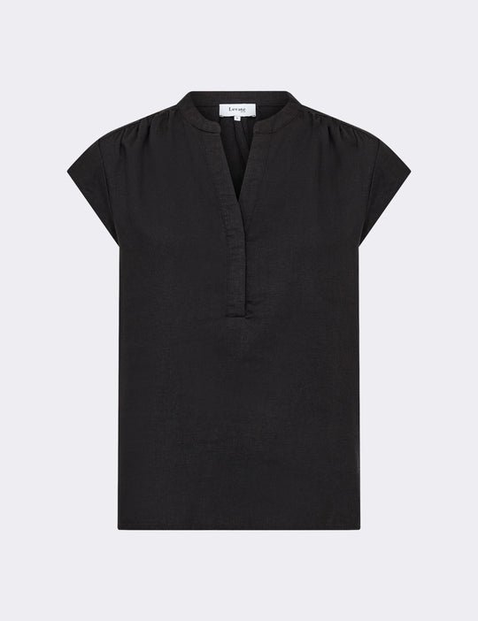 LR-NAJA 19 Bluse Sort